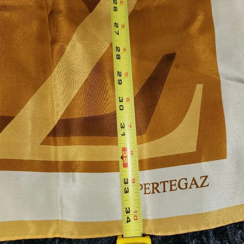 Pertegaz Silk Gold and White Scarf